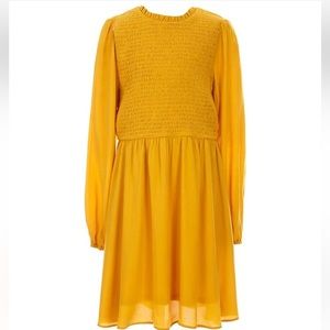 GB Girls Mustard Yellow Long Sleeve Dress Size Medium
